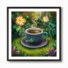 Coffee In The Garden 1 Art Print