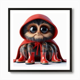 Red Riding Hood Spider Art Print