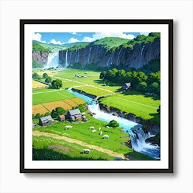 Anime Landscape Art Print