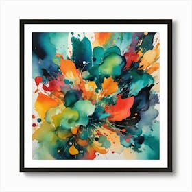 Abstract Watercolor Painting II Art Print