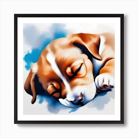 Puppy Painting Art Print