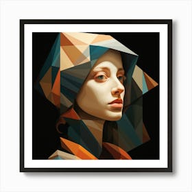 Geometric Belgian Woman 01 Art Print