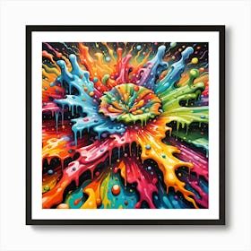 Joyful Kaleidoscope Splash Of Happy Art Print