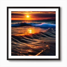 Sunset At The Beach 260 Art Print