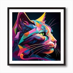 Colorful Cat 1 Art Print