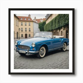 blue car Art Print