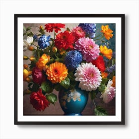 Dahlias 5 Art Print