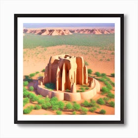 Sand Castle In The Desert 6 Art Print