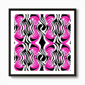 Pink Zebra Print Art Print