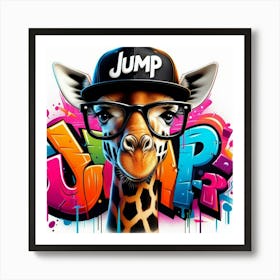 Graffiti Giraffe 2 Art Print