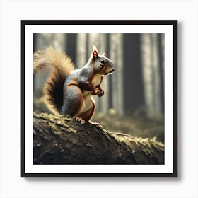 Squirrel In The Forest 245 Art Print