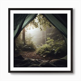 Tent In The Woods 1 Art Print