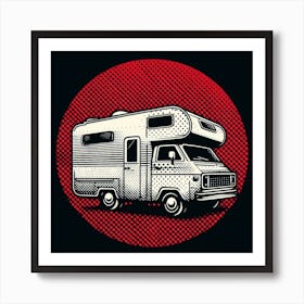 Retro Camper Van 5 Art Print