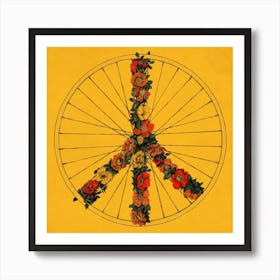 Peace and Bike In Colour Art Print