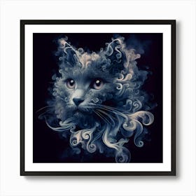 Ethereal Cat Art Print