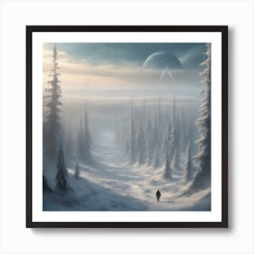 Snowy Forest 16 Art Print