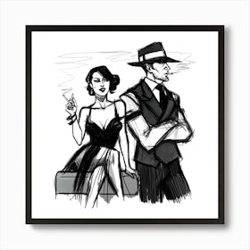 Men and Women Smoking Art Print