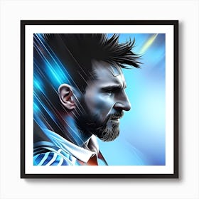 Messi shines in a special way Art Print