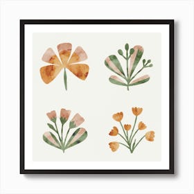 Watercolor Flowers 2 Art Print