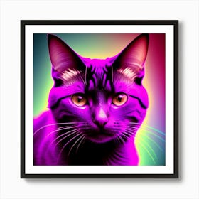 Purple Cat Art Print