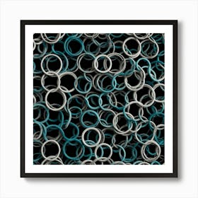 Abstract Pattern Of Rings Art Print