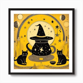Yellow witchy Art Print