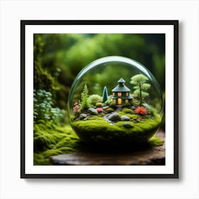 Miniature Garden In A Glass Ball Art Print