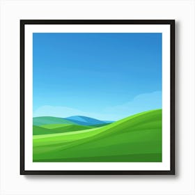 Green Landscape Art Print