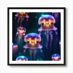 Jellyfish predators Art Print