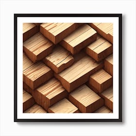 Wood Planks Background 5 Art Print