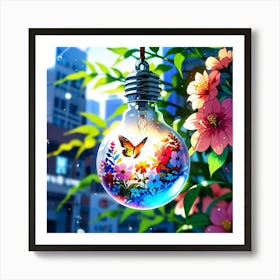 Default A Stunning Whimsical Artwork Showcasing A Delicate Gla 0 Art Print