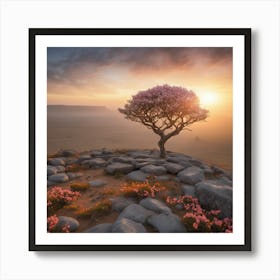 Tree In The Desert Art Print