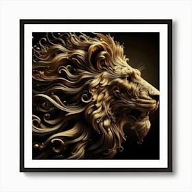 Lion Head 67 Art Print