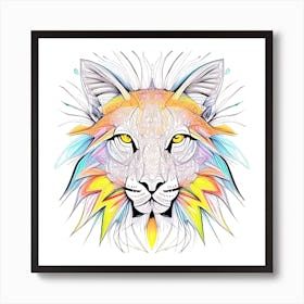 Lion Head 8 Art Print