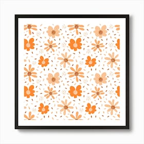 Flora Peach Fuzz Peachy Art Print