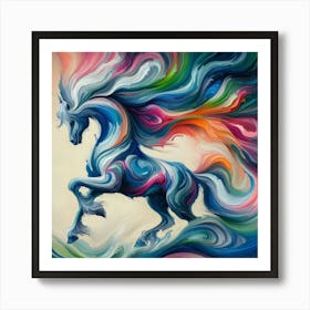 Colorful Horse 19 Art Print