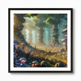 Fungus Forest Art Print