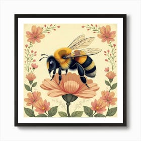 William Morris Bee Vintage Art Print (16) Art Print