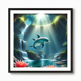 Dolphin In The Water Art Print