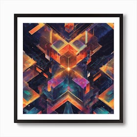 Abstract Geometric Pattern Art Print