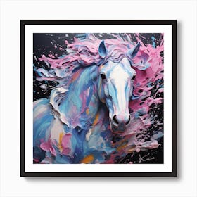 Pastel Horse Cascade Art Print