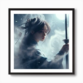 Female moonlight knight 2 Art Print