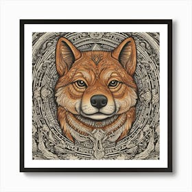 Wolf Head 8 Art Print