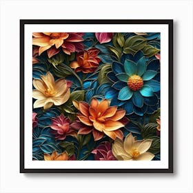 Floral Wallpaper 8 Art Print