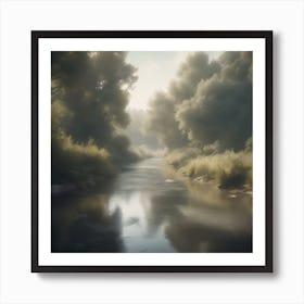 River In The Forest 49 Art Print