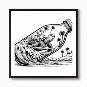 Turtle In A Bottle Poster