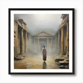 Misty city Art Print