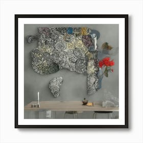 Doodle Map Art Print