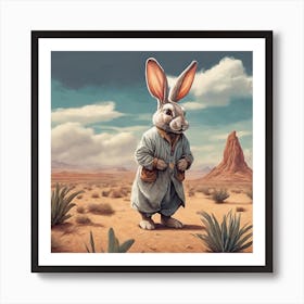 Rabbit In The Desert Art Print