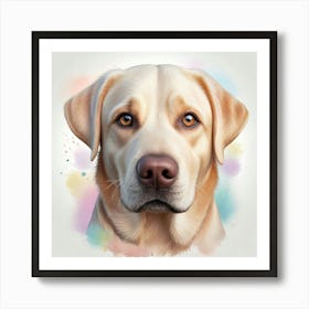 Magical Whimsical Labrador Retriever Portrait Art Print